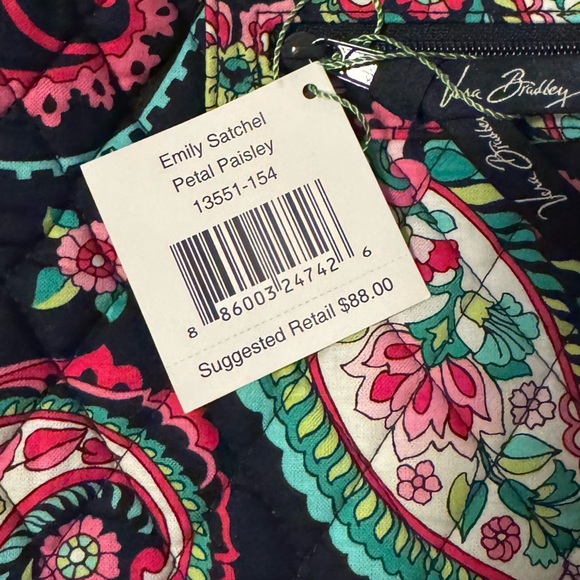 NWT Emily Satchel Petal Paisley 13551-154 Vera Bradley - Picture 5 of 8
